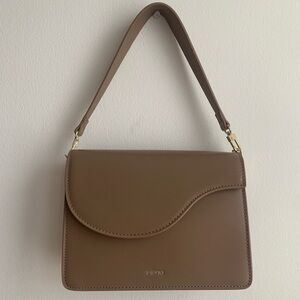 Tan Vegan Leather Purse, Designed In Montreal